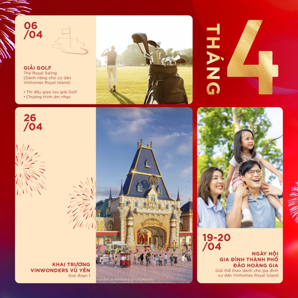 Những sự kiện diễn ra trong tháng 4 tại Vinhomes Vũ Yên