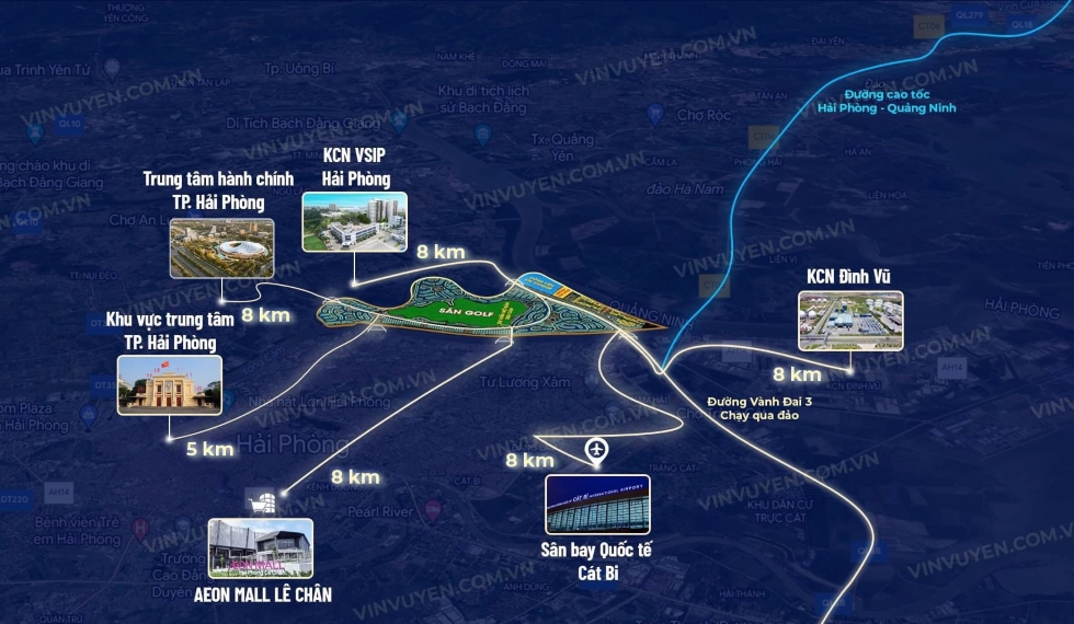 Khả năng kết nối từ chung cư Vũ Yên đến các khu vực trọng điểm