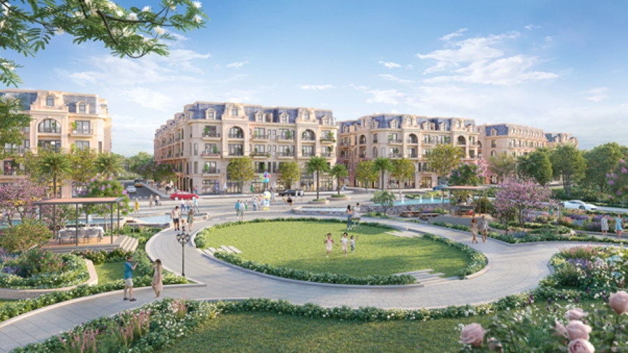 Mô phỏng công viên xanh - tiện ích tại chung cư Vũ Yên