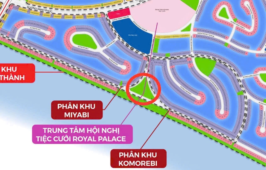 Vị trí khoáng nóng Onsen tại Vinhomes Vũ Yên