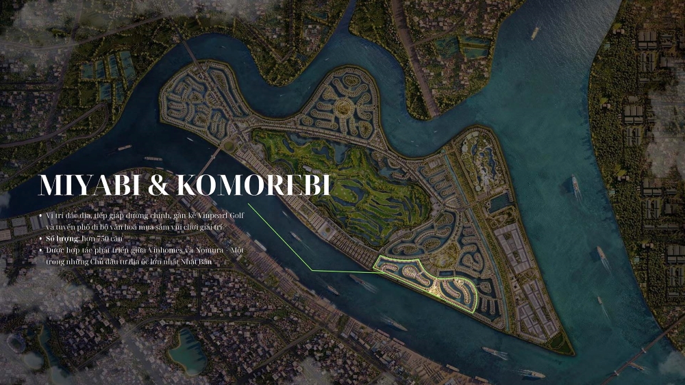 Vị trí hai phân khu được ra mắt song song trong sự kiện mở bán The Komorebi & The Miyabi