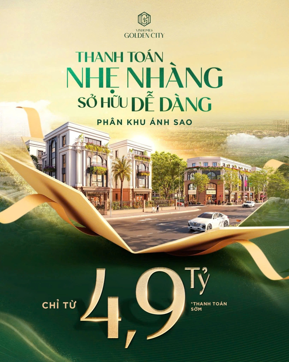 Chủ đầu tư Vinhomes chính thức công bố chính sách bán hàng tại Vinhomes Golden City