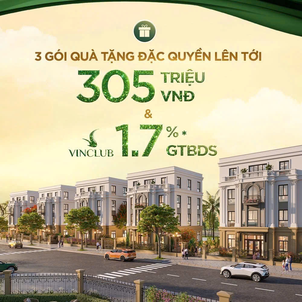 Gói quà tặng đặc biệt trong chính sách bán hàng tại Vinhomes Golden City