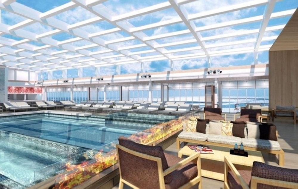 Phối cảnh tiện ích đi kèm trong bể bơi mái kính Vinhomes Vũ Yên