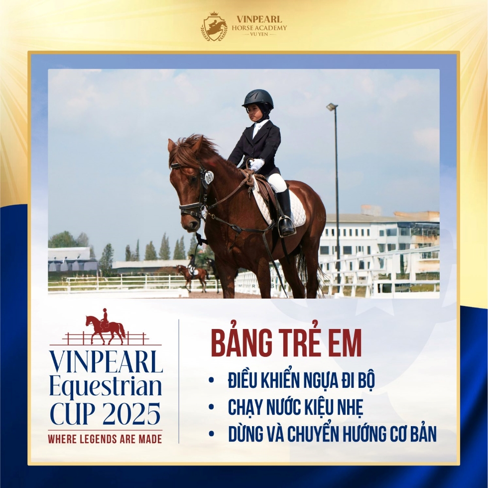 Bảng trẻ em của giải đấu Vinpearl Equestrian Cup 2025