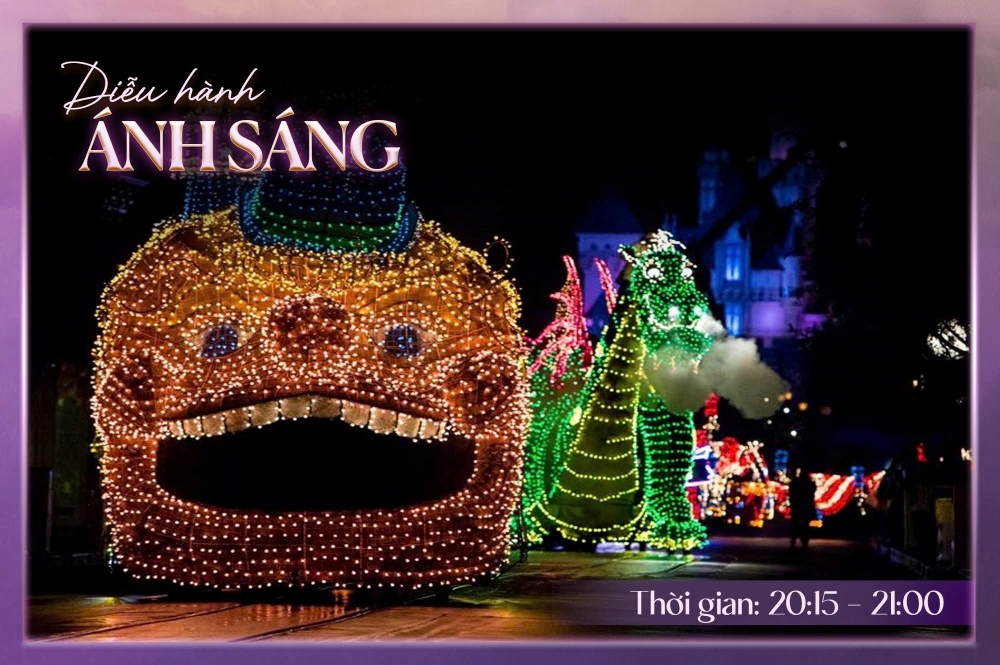 Hoạt động diễu hành ánh sáng trong lễ hội ánh sáng Royal Illumia Vũ Yên 2025