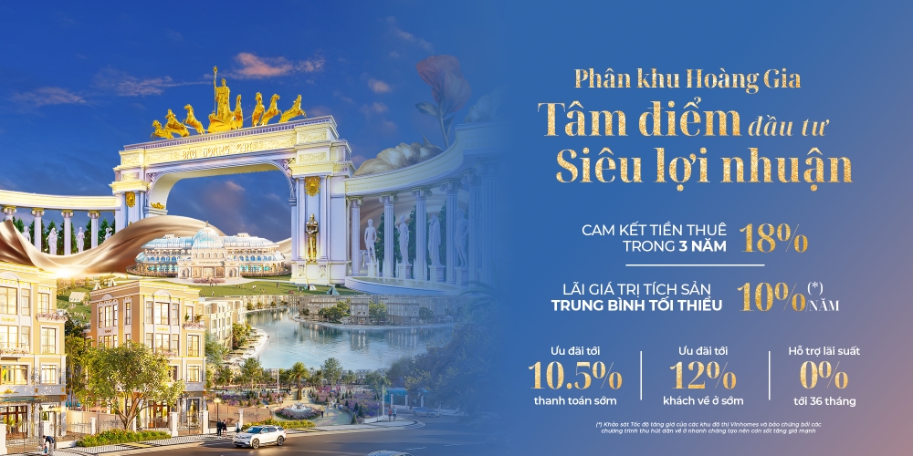 Chủ đầu tư cung cấp chính sách bán hàng hấp dẫn cho biệt thự đơn lập The Royal Villa