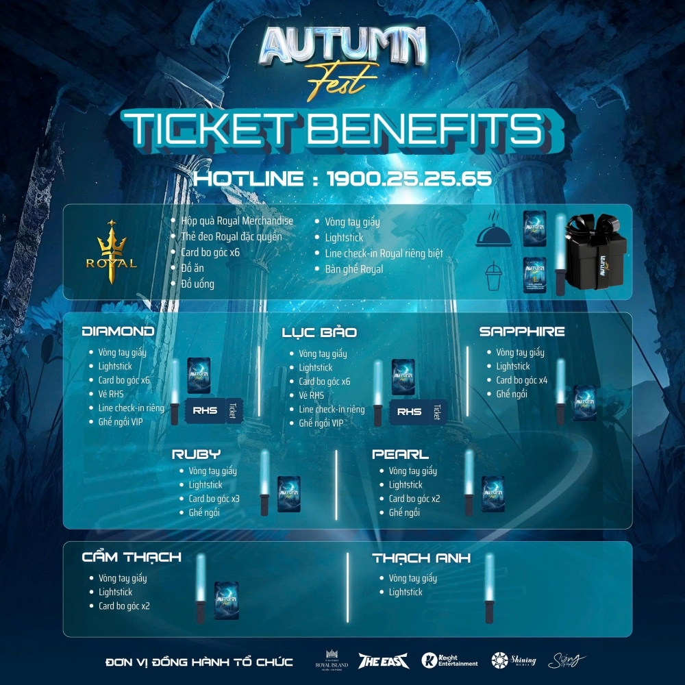 Quyền lợi các hạng vé tại Autum Fest