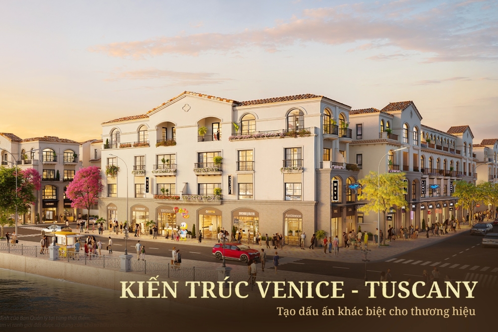 Shophouse liền kề Royal Boulevard Vũ Yên được kiến trúc theo lối Châu Âu sang trọng