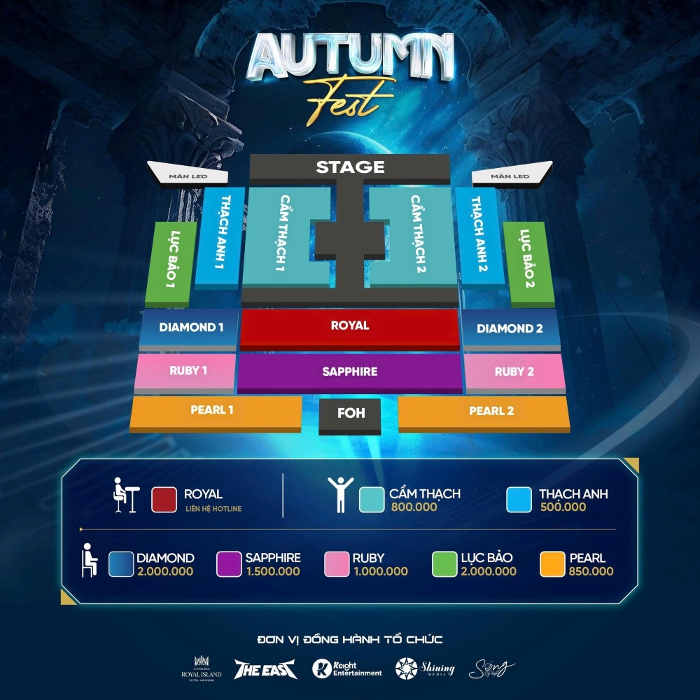 Sơ đồ chỗ ngồi và sân khấu Autumn Fest