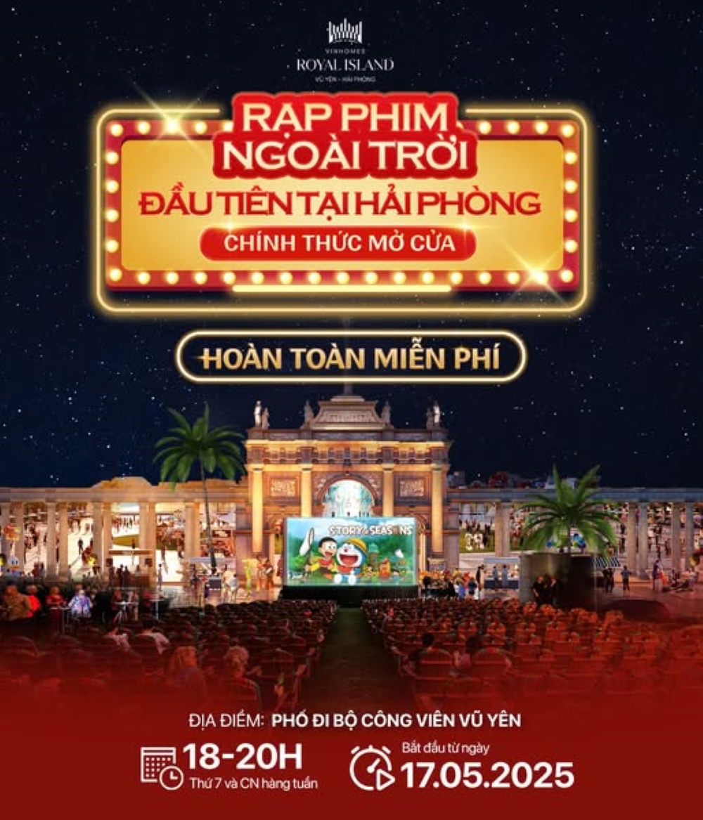 Cuối tuần tại Vinhomes Vũ Yên: Rạp chiếu phim ngoài trời và lễ hội ẩm thực quốc tế