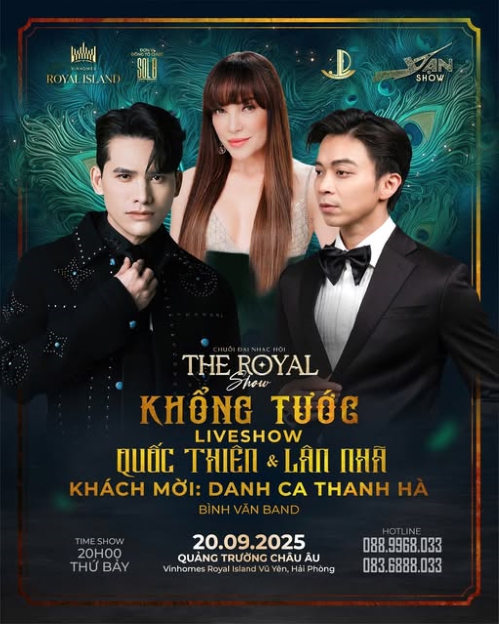 Lịch sự kiện lễ hội tháng 9/2025 tại Vinhomes Vũ Yên ngày 20/9: Đại nhạc hội The Royal Show “Khổng Tước”