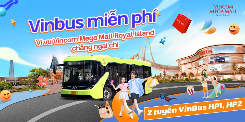 Các tuyến Vinbus đến Vincom Mega Mall Vũ Yên – Trải nghiệm di chuyển miễn phí, tiện lợi và xanh mát