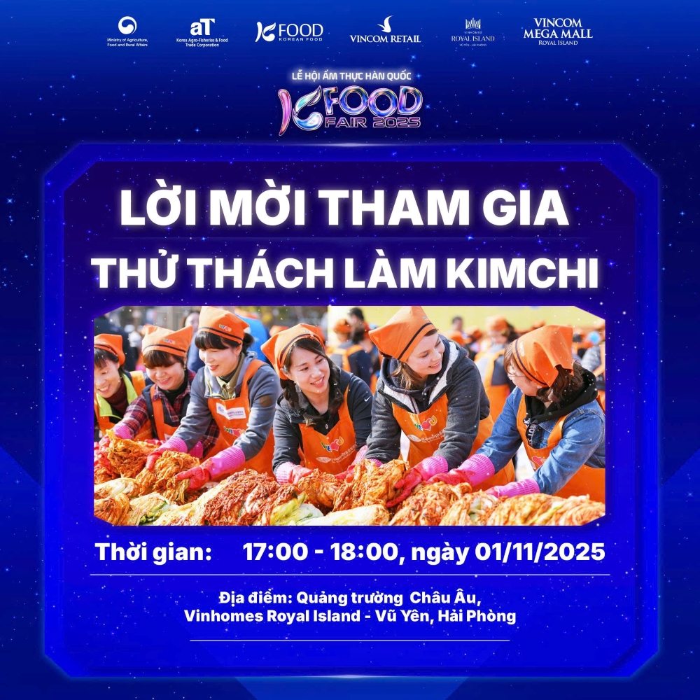 Lời mời tham gia thử thách làm kim chi tại KFood Fair 2025