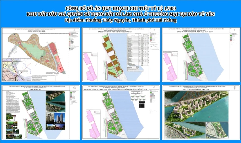 Chính thức công bố quy hoạch chi tiết 1/500 khu đất đấu giá dự án chung cư Vinhomes Vũ Yên
