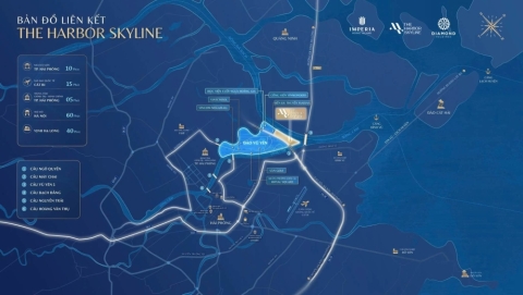 Bản đồ kết nối The Harbor Skyline Vũ Yên: Tâm điểm liên kết giữa trung tâm Hải Phòng và vùng kinh tế phía Bắc