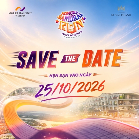 Giải chạy Nomura Samurai Run Fest 2026: Lực đẩy nâng tầm bất động sản đảo Vũ Yên