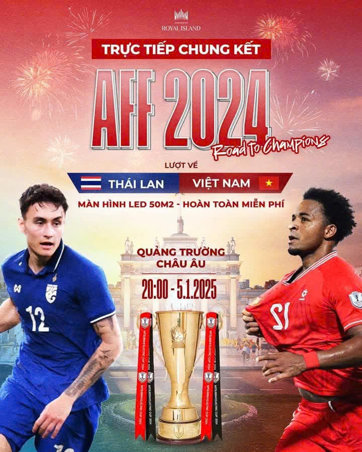 Hình ảnh trực tiếp chung kết Aff Cup tại Vinhomes Vũ Yên