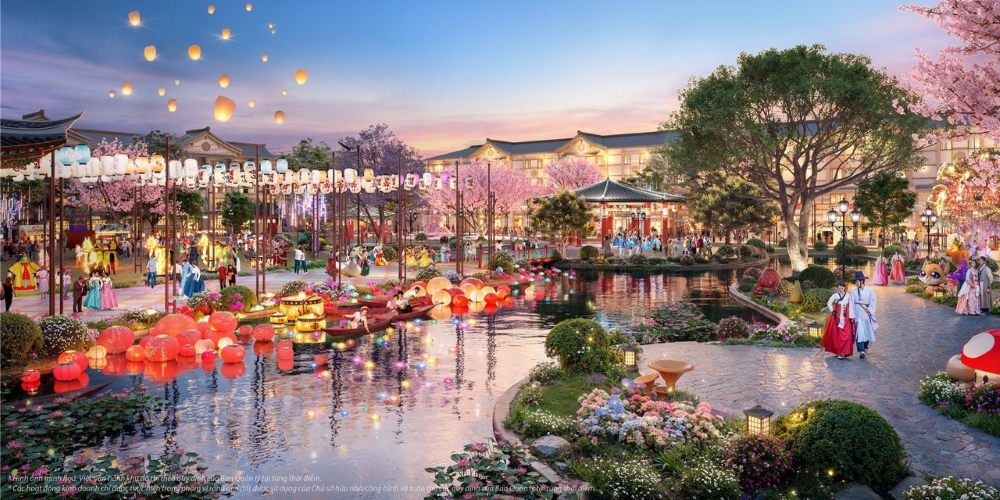 Vị trí và hệ sinh thái đi kèm bên cạnh công viên văn hóa K Park Vũ Yên Công viên văn hóa K Park Vũ Yên sở hữu lối kiến trúc Hàn Quốc nguyên bản
