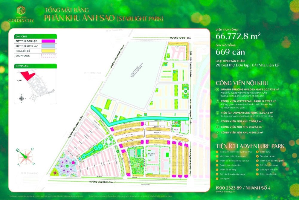 Mặt bằng phân khu mở booking đầu tiên tại Vinhomes Golden City - Ánh Sao Mặt bằng phân khu mở booking đầu tiên tại Vinhomes Golden City - Ánh Sao